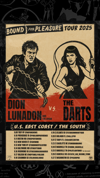 Dion Lunadon + The Darts + Cozy In The Black Logo
