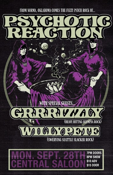 Psychotic Reaction • Grrrizzly • WillyPete Logo