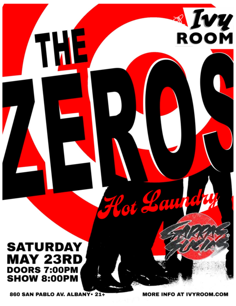 The Zeros + Hot Laundry + Garras Sucias Logo