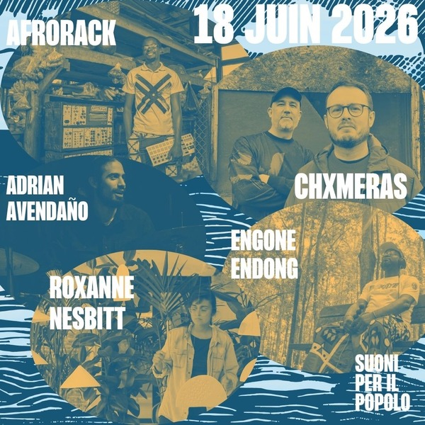 Afrorack + Adrian Avendano, Roxanne Nesbitt & Engone Endong Logo