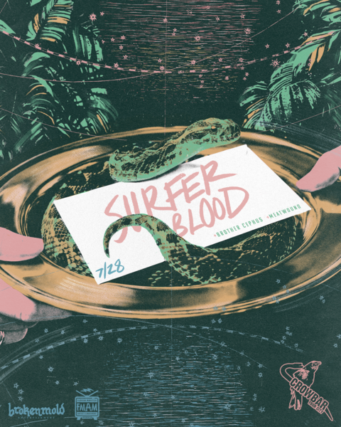 Brokenmold Entertainment & FMAM Present SURFER BLOOD, BROTHER CEPHUS,  MEATWOUND Logo