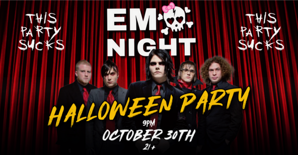 This Party Sucks! Emo Night Halloween Party8 Logo