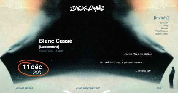 Lancement de Blanc Cassé - Jack Layne Logo