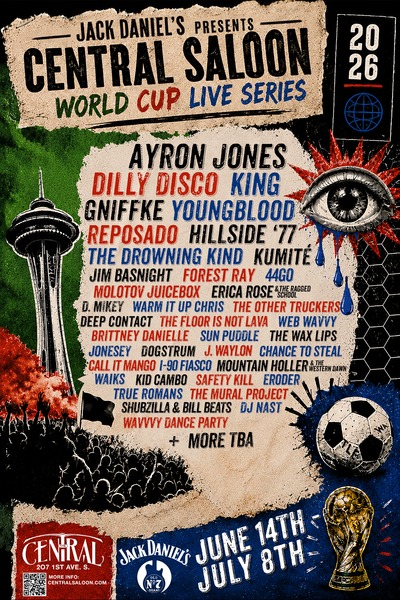 FULL SERIES PASS: Jack Daniel's & Central Saloon '26 World Cup Live Series! Logo