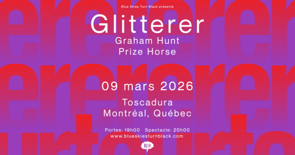 BLUE SKIES TURN BLACK PRÉSENTE: GLITTERER Logo