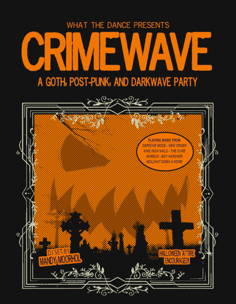 CRIMEWAVE: A GOTH, POST-PUNK & DARKWAVE PARTY Logo