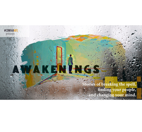 Awakenings: stories of breaking the spell, finding your people, and changing your mind. Logo