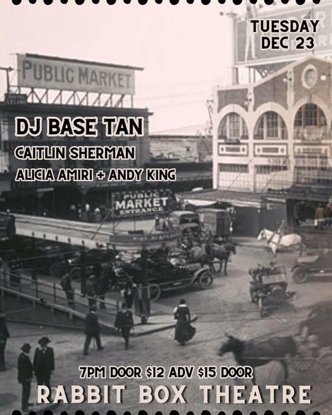 MQ's Birthday Blowout w/ Andy+Alicia, Caitlin Sherman, and DJ Base Tan Logo