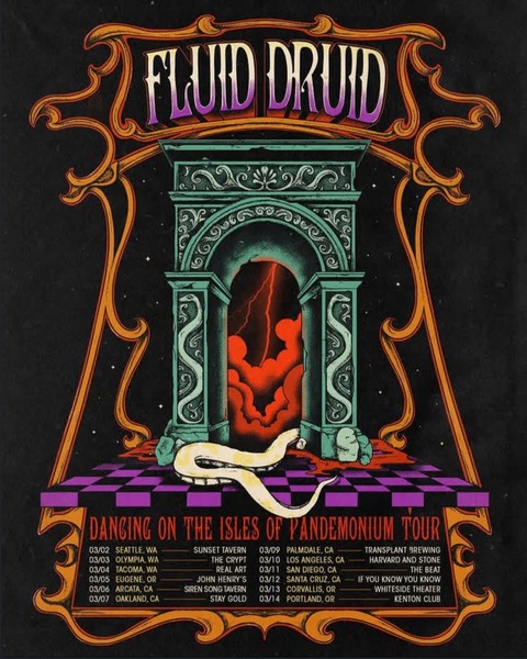 Real Art Tacoma Presents: Fluid Druid, Peyote Ugly, Veradas, Clairvoyant Sun Logo