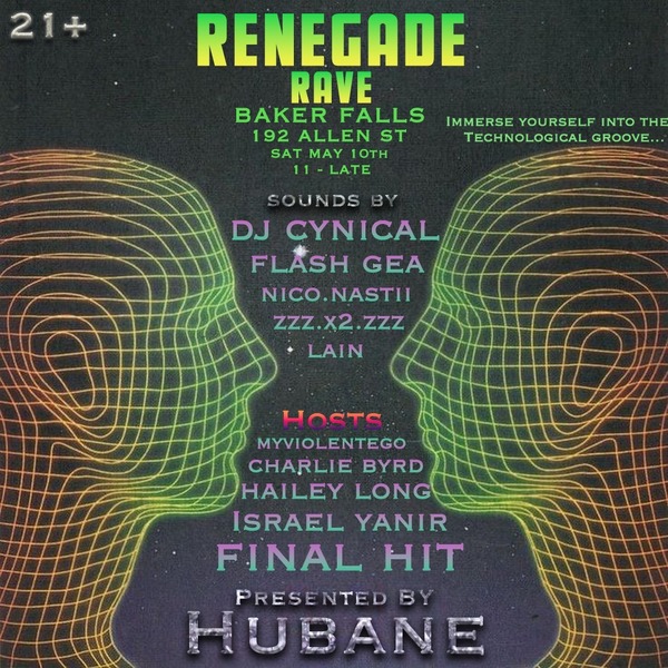 Renegade Party with DJ Cynical, Flash Gea, Nico.Nastii, ZZZ.X2.ZZZ, Lain Logo