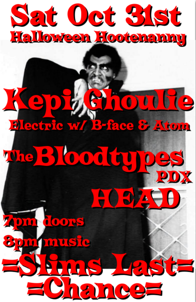 Kepi Ghoulie  // The Bloodtypes // HEAD  Logo