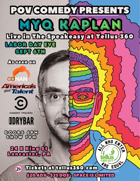 POV Comedy presents Myq Kaplan Logo