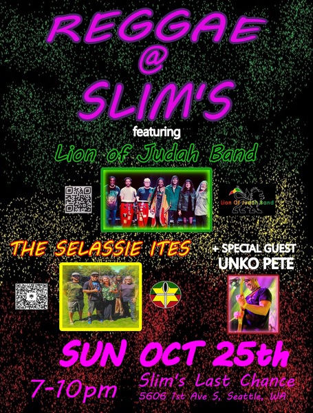  Rockin' Roots Reggae w/ Lion of Judah Band // The Selassie Ites // Unko Pete Logo
