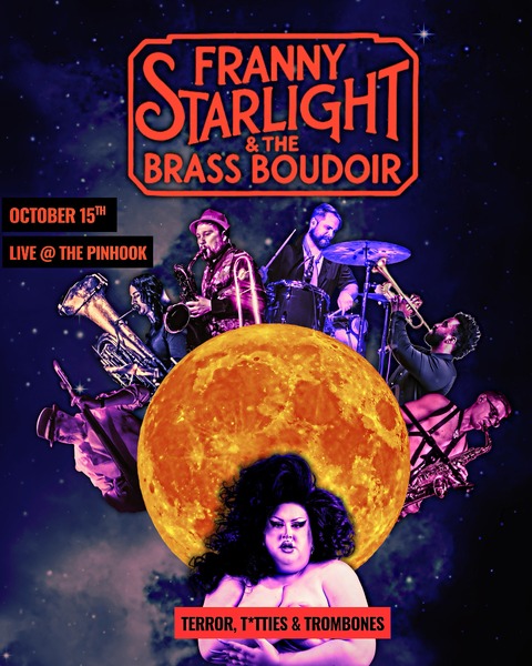 Franny Starlight & The Brass Boudoir: Terror, Titties & Trombones Logo