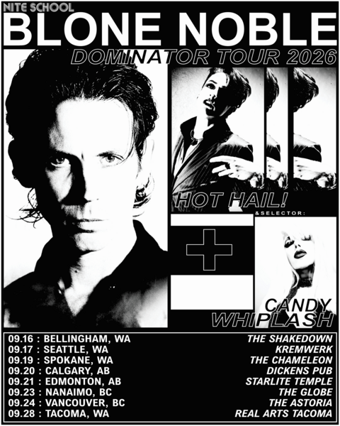 Real Art Tacoma Presents: Blone Noble, Hot Hail!, Replicas, Nite School DJ Logo