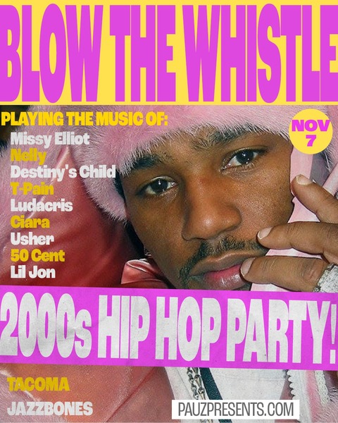 Blow The Whistle- 2000's Hip Hop Party Logo