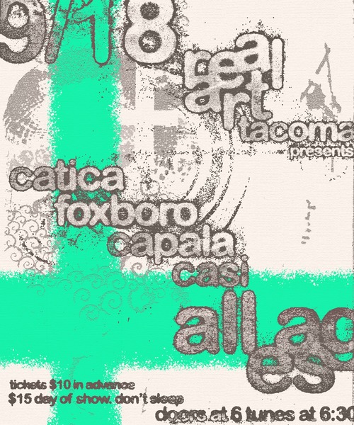 Real Art Tacoma Presents: Casi, Capala, Foxboro, Catica Logo