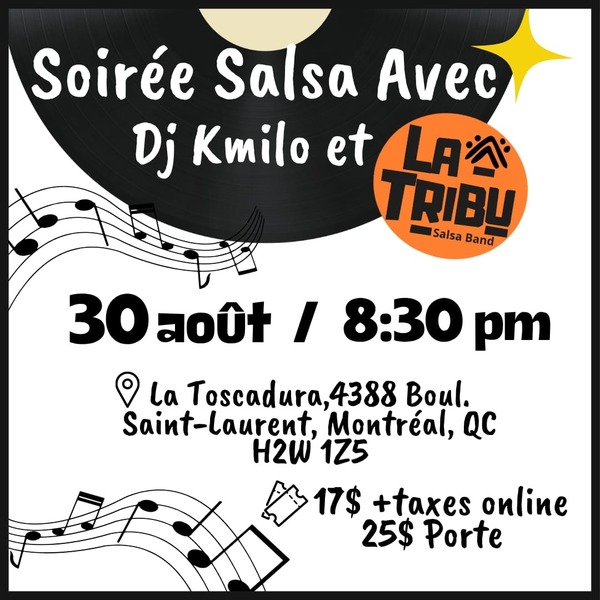 Soirée Salsa avec Dj Kmilo et La Tribu Salsa band Logo