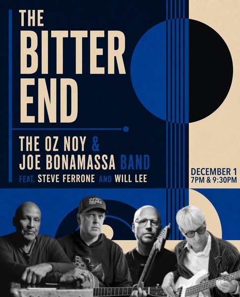 The Oz Noy-Joe Bonamassa Band Feat. Steve Ferrone & Will Lee (Early Show) Logo