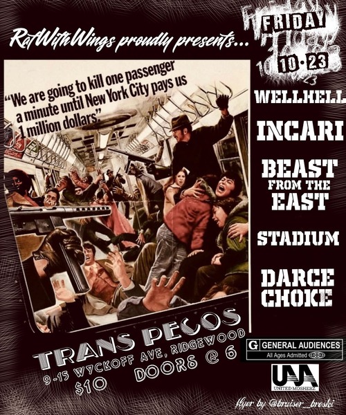 Wellhell / Incari / Beast from the East / Stadium / Dark Choke Logo