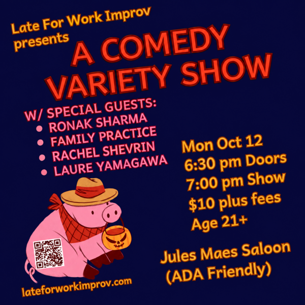 Late for Work Improv Logo