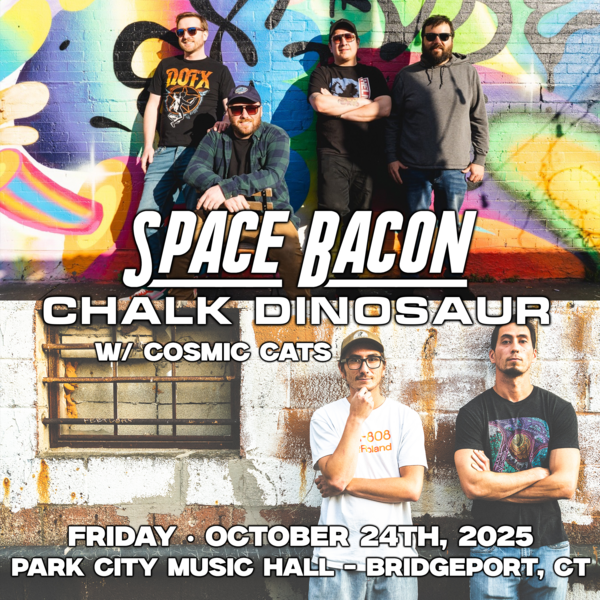 Space Bacon & Chalk Dinosaur Logo