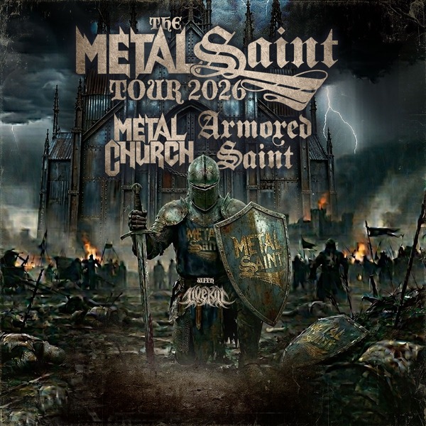 The Metal Saint Tour 2026 with Metal Church and Armored Saint Logo