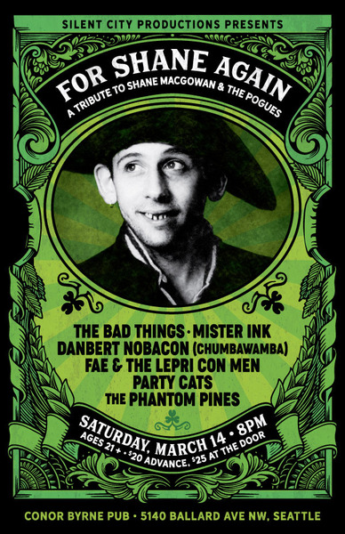 Silent City Productions Presents: For Shane Again - A Tribute to Shane MacGowan & The Pogues Logo