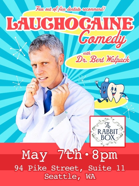 Laughocaine with Bert Walpack Logo