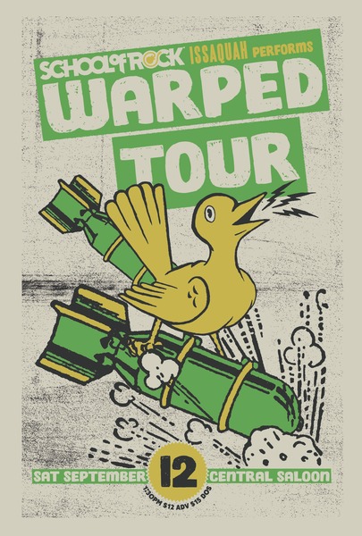 School of Rock Issaquah performs: Warped Tour Logo
