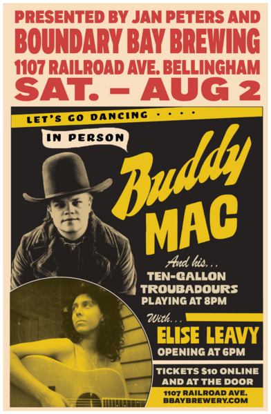 Buddy Mac & His Ten-Gallon Troubadours, Elise Leavy Logo