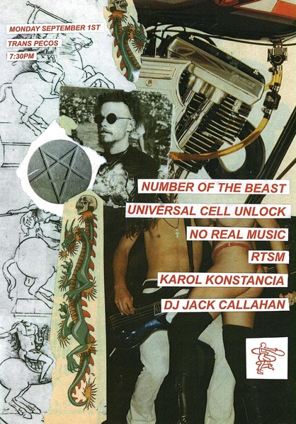 Thousands of Dead Gods presents Number of the Beast / Universal Cell Unlock / No Real Music / RTSM / Karol Konstancia / DJ Jack Callahan Logo