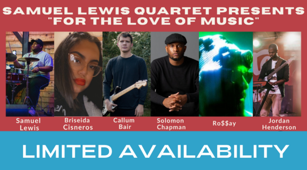 Samuel Lewis Quartet presents "For the Love of Music" Logo