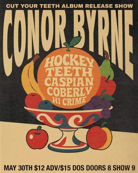 Caspian Coberly with Hockey Teeth (album release) & Hi Crime Logo