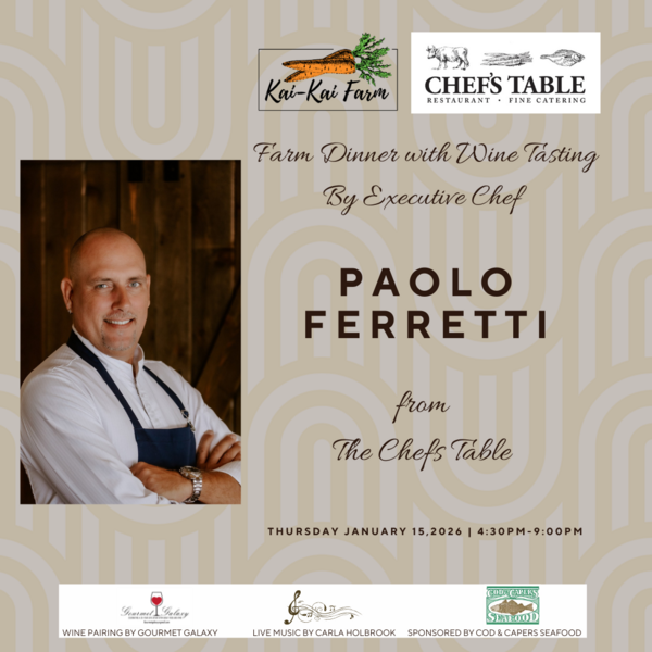 Kai-Kai Farm Dinner with Wine Tasting by Executive Chef Paolo Ferretti from The Chef's Table Logo