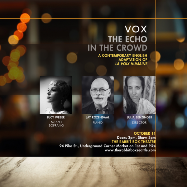 Rising Waters Collective presents: Vox: The Echo in the Crowd Logo