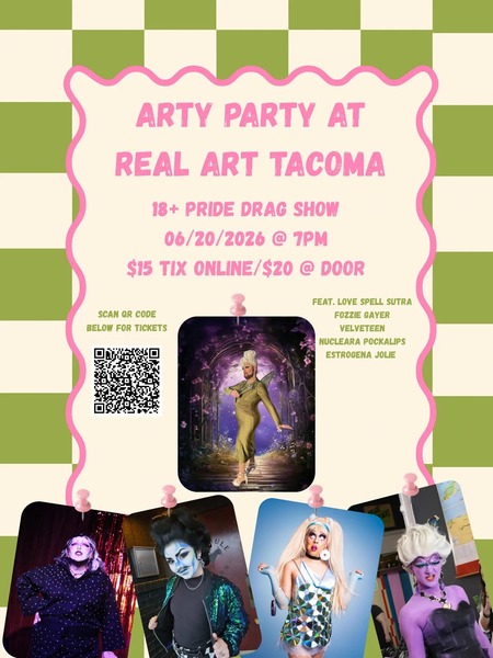 Real Art Tacoma Presents: Arty Party  Logo