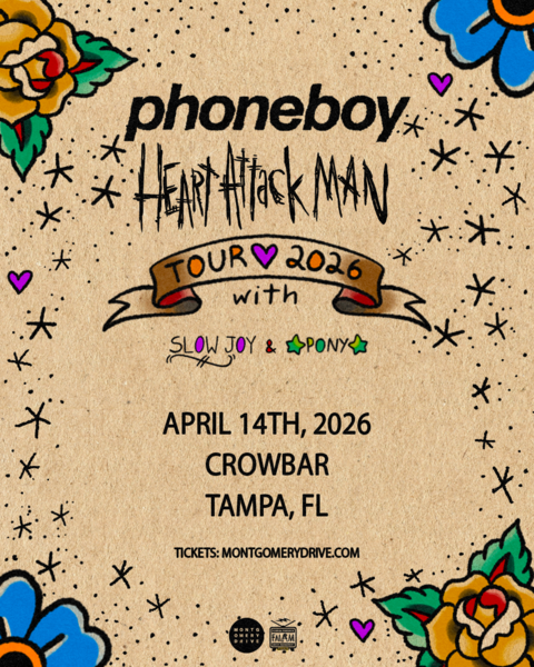 Montgomery Drive and FMAM Events Present PHONEBOY WITH HEART ATTACK MAN Logo