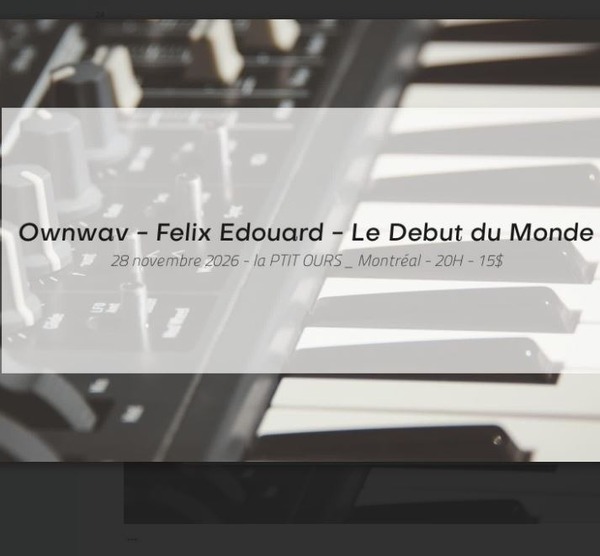 onwav + Félix Édouard + le début du monde  Logo