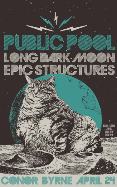 Public Pool + Long Dark Moon + Epic Structures Logo