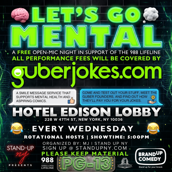 Let's Go Mental - Open Mic Logo