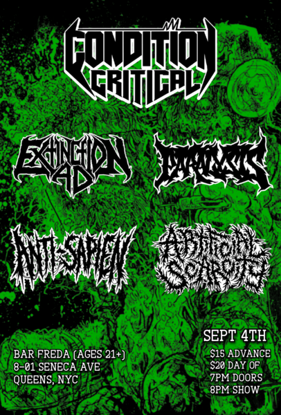 Condition Critical and Extinction A.D. Logo