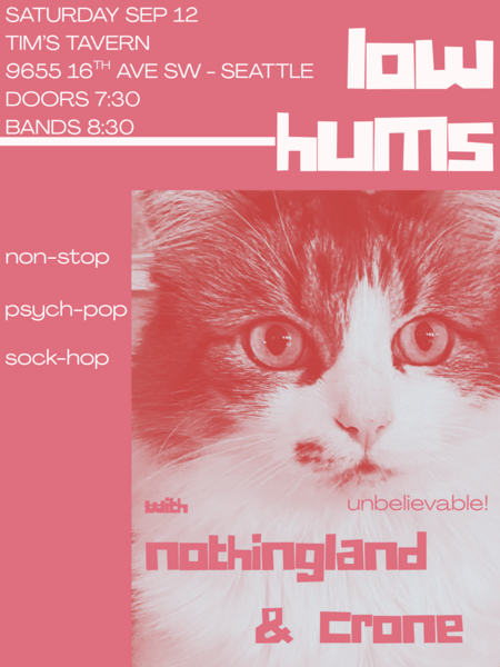 Low Hums // nothingland // Crone Logo