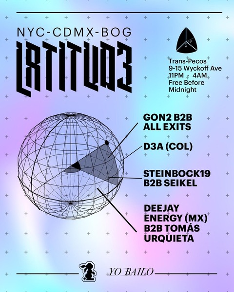 LATITUD3: GON2 B2B ALL EXITS / D3A / STEINBOCK19 B2B SEIKEL / DEEJAY ENERGY (MX) B2B TOMÁS URQUIETA Logo