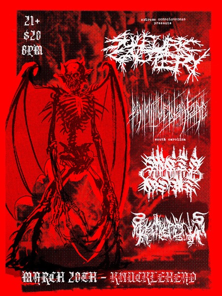 Sulfuric Cautery / Primitive Warfare / Meth Goat / Lecherous Logo