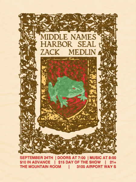 Middle Names, Harbor Seal, Zack Medlin Logo