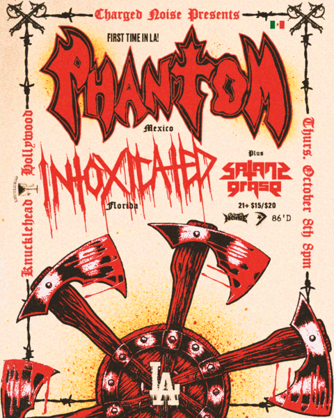 Phantasm / Intoxicated / Satans Grasp Logo