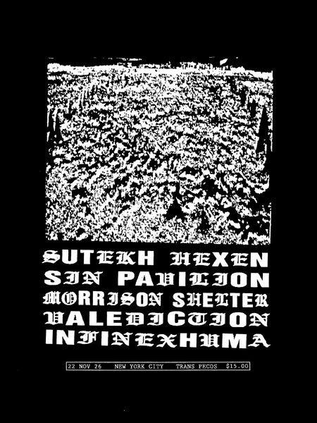 Sutekh Hexen / Sin Pavilion / Valediction / Morrison Shelter / Infinexhuma Logo