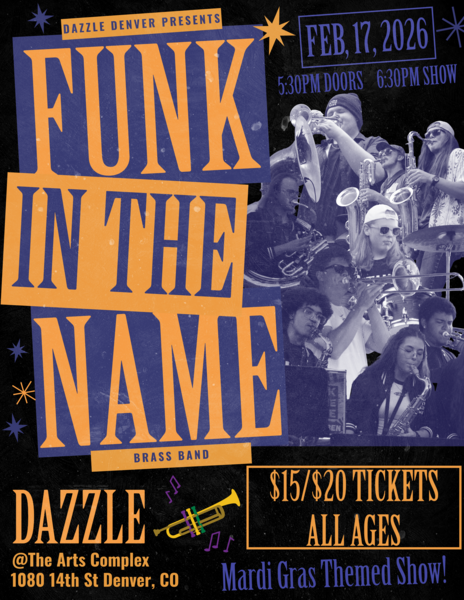 Mardi Gras Party with Funk In The Name Logo