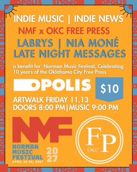 NMFx OKC FREE PRESS: LABRYS, NIA MONÉ, LATE NIGHT MESSAGES Logo